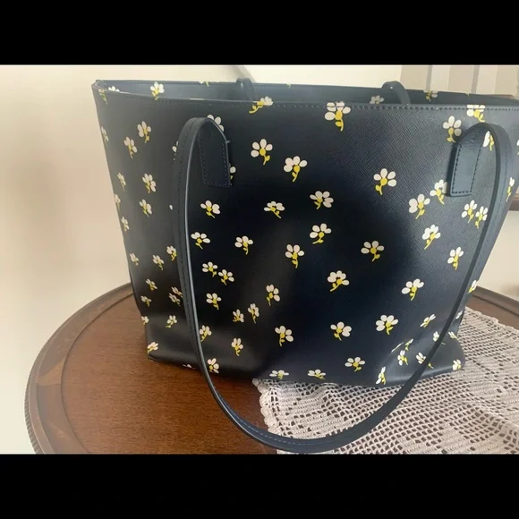 Kate Spade Blue Diaper Bag with Daisies - Picture 2 of 5